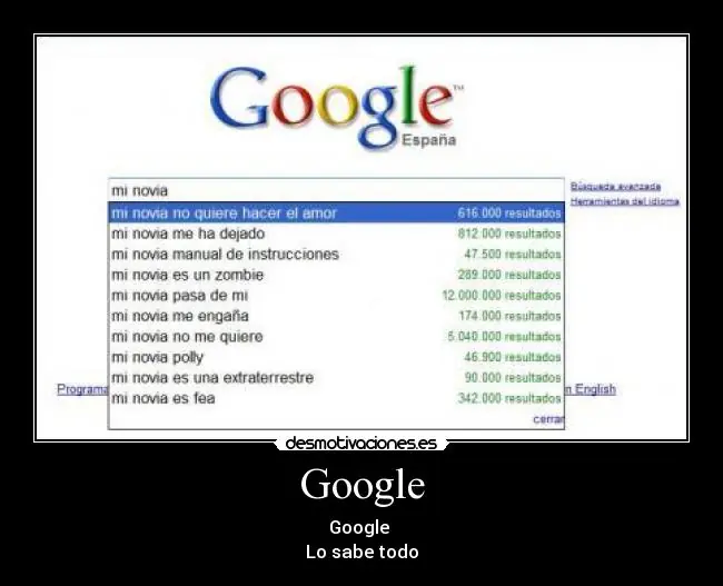 algunos resultados de google