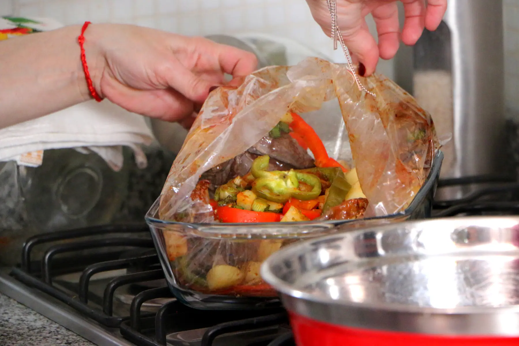 carne a la bolsa