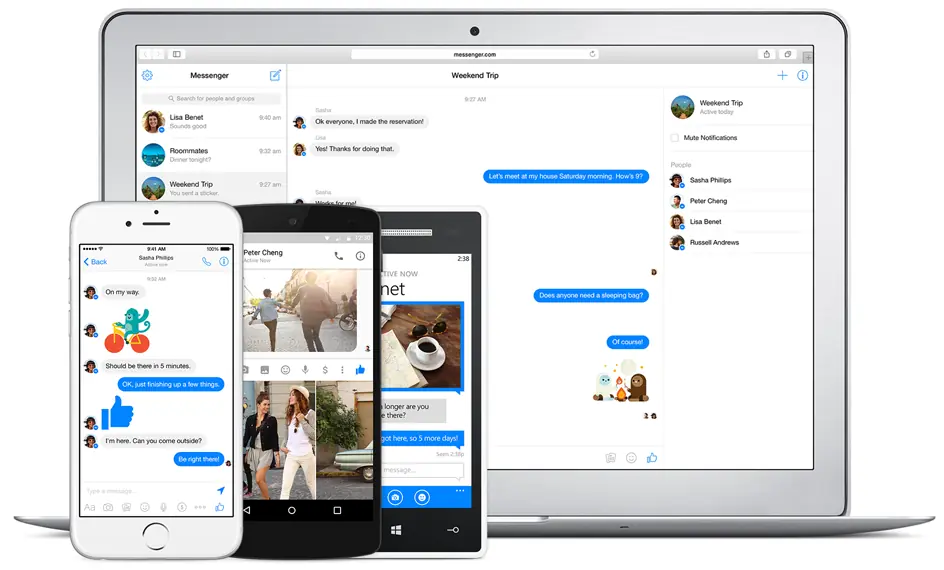 Webapp de messenger por fin se integra a facebook