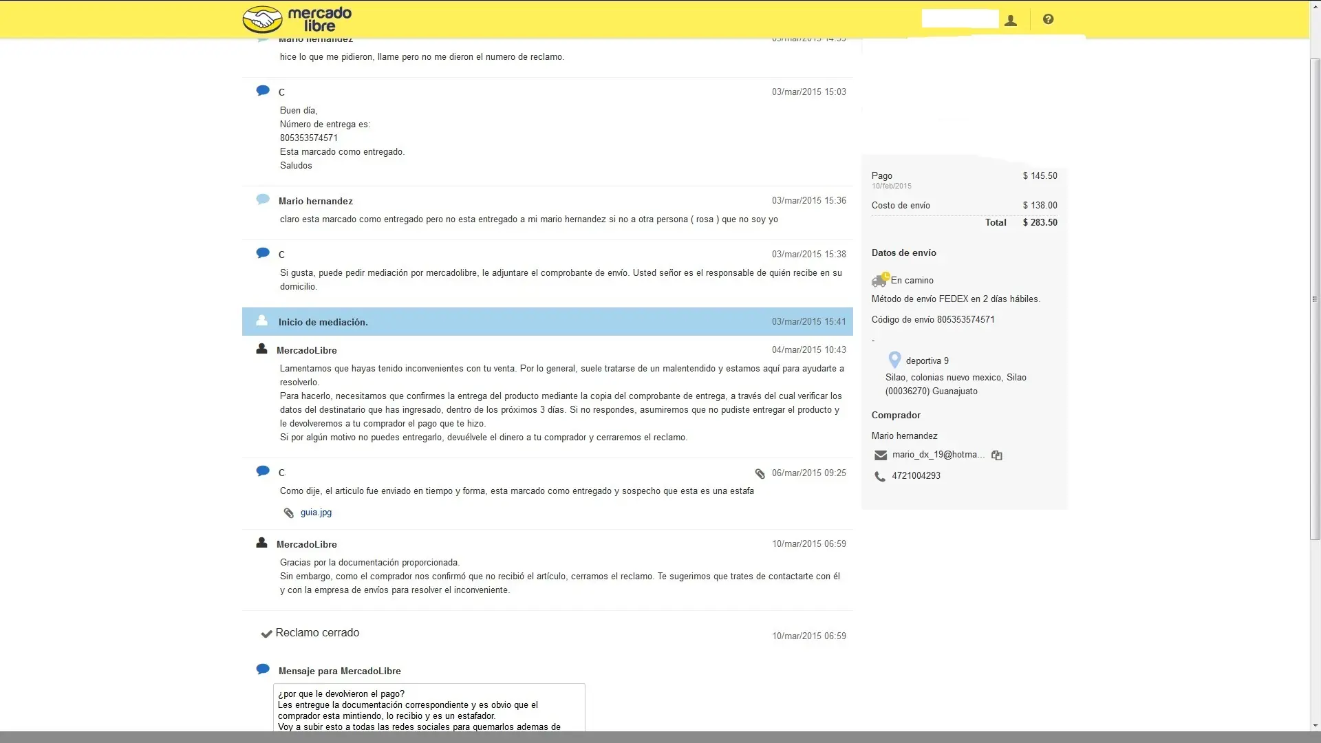 Mercadolibre estafa a vendedores (Comprobantes)