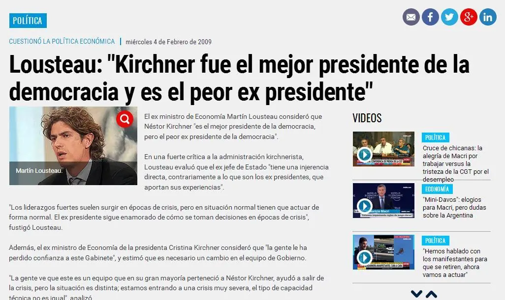 kirchnerista Lousteau kirchnerista Lousteau