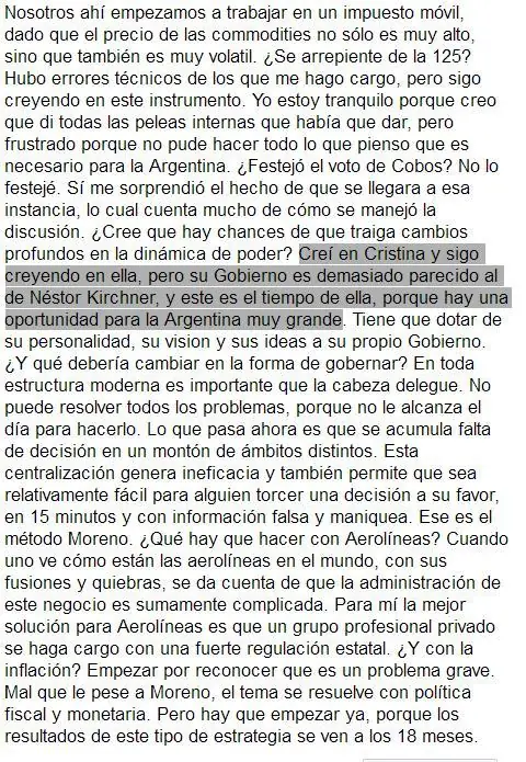 Kirchnerista Martín Lousteau elogia a CFK y Sergio Massa Kirchnerista Martín Lousteau elogia a CFK y Sergio Massa