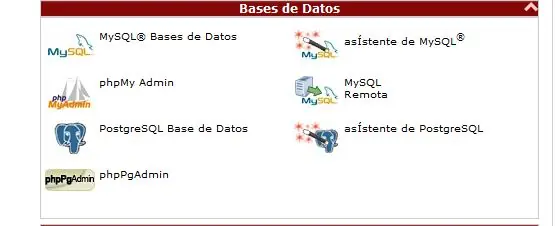 crear base de datos en cpanel