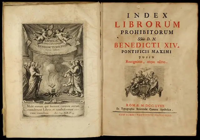 Autores y libros censurados por la iglesia.