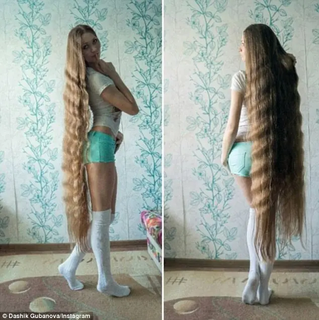 Mujer rusa no se corta el cabello hace 13 años.