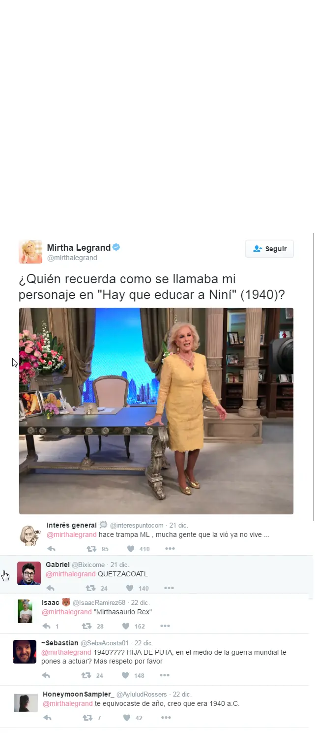 te queremos mirtha