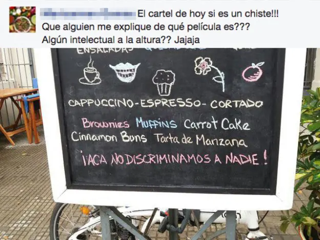 Letrero en café uruguayo causa indignación por su racismo Letrero en café uruguayo causa indignación por su racismo