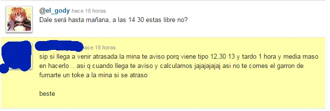 no la puse