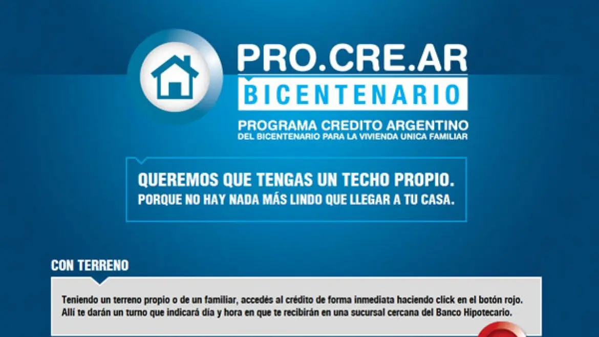Solicitar turnos para los créditos de las viviendas