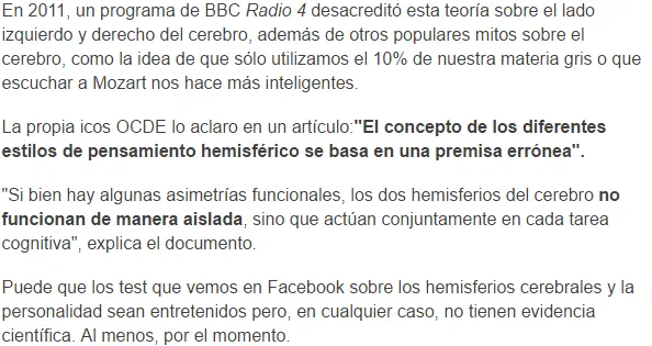 Desmintiendo ''Los 2 hemisferios del cerebro''