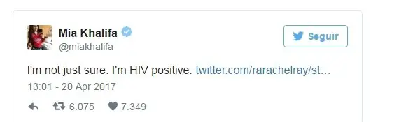 Mia Khalifa "soy VIH positivo"