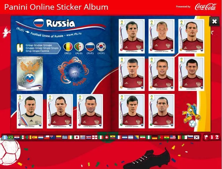 Álbum virtual de cromos panini - completo + wallpaper