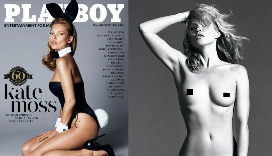 Kate Moss se desnudó por los 60 años de Playboy