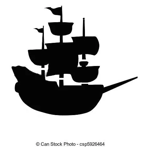 Stencils de piratas sencillos para estampar