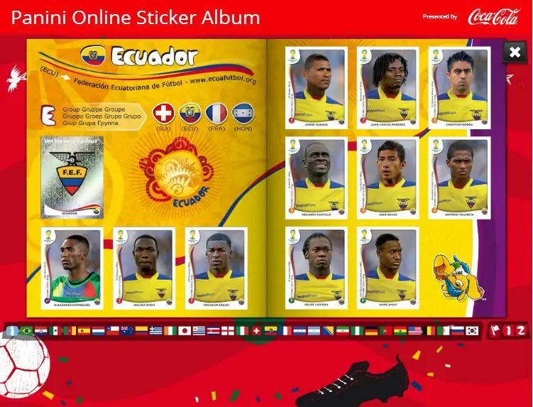 Álbum virtual de cromos panini - completo + wallpaper