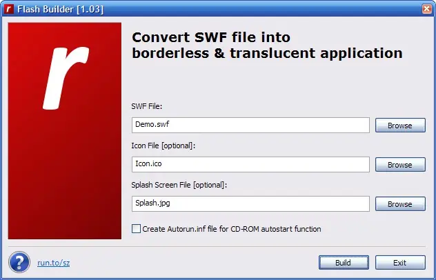 Convertir archivos flash a ejecutables .exe para Windows