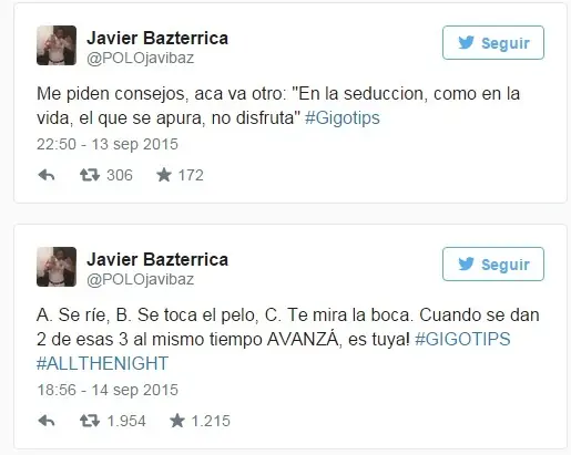 Tips de seducción del Gigolo