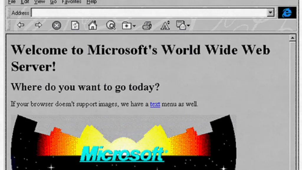 Así se veían las páginas de Internet hace 20 años Así se veían las páginas de Internet hace 20 años