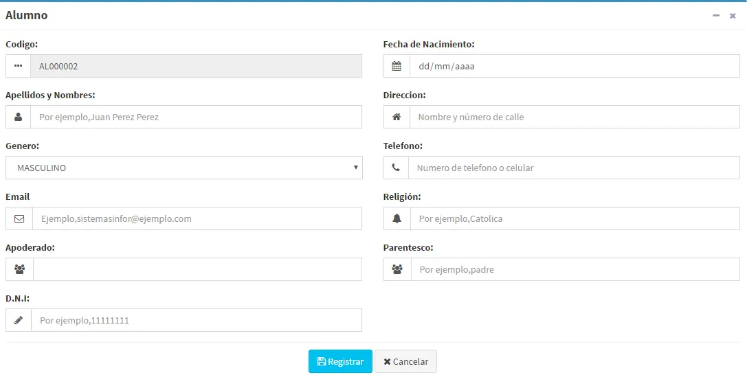 Sistema de matricula y pensiones en php y mysql