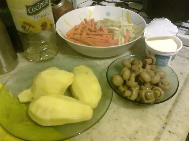 Papa, verduras y Champignones Papa, verduras y Champignones