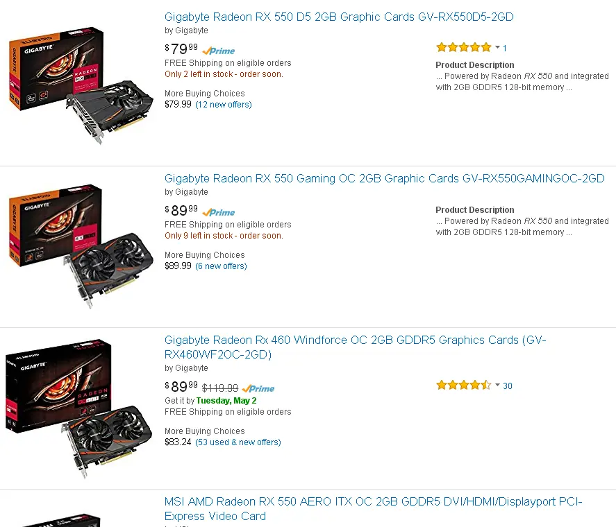 RX 550, ya estan llegando!