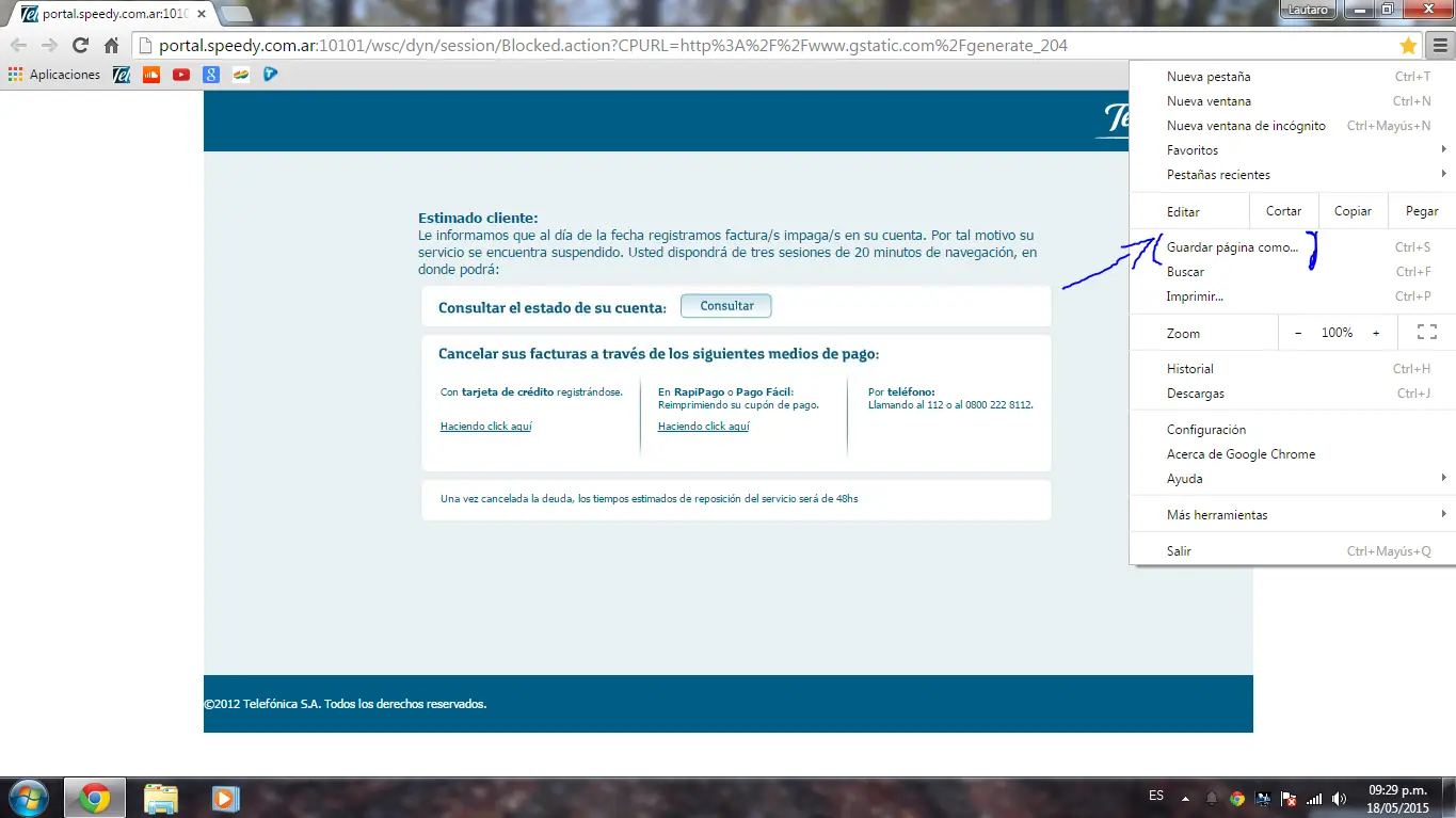 Usar internet cuando te lo corta Speedy