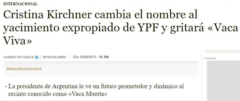 vaca muerta