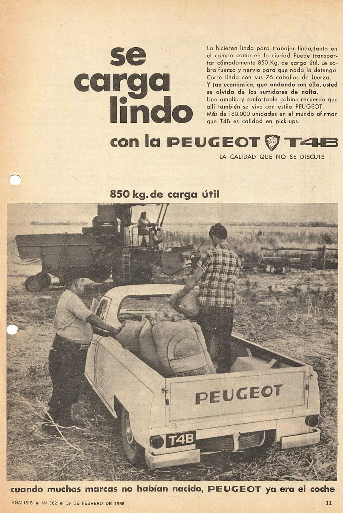 Peugeot T4B, la camioneta de SAFRAR