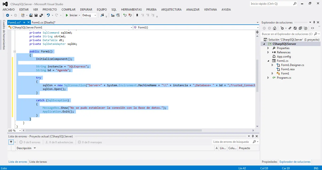 C# conectado a Sql Server [Nivel Avanzado]