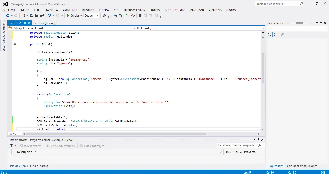 C# conectado a Sql Server [Nivel Avanzado]