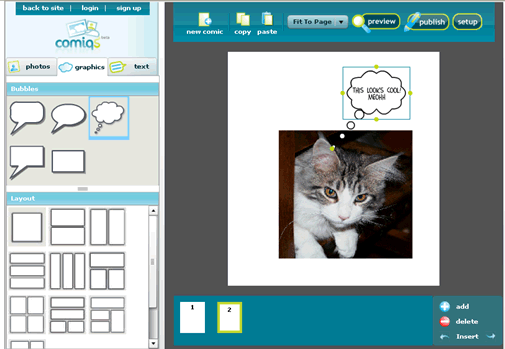 Comiqs: Crear comics online gratis
