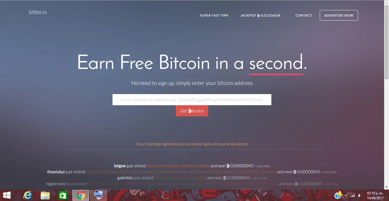 Ganar bitcoin con Bitterio 10,000 Satochis