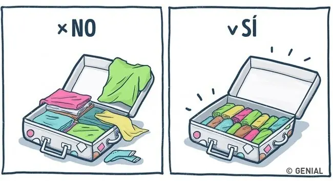 Formas de empacar tu maleta