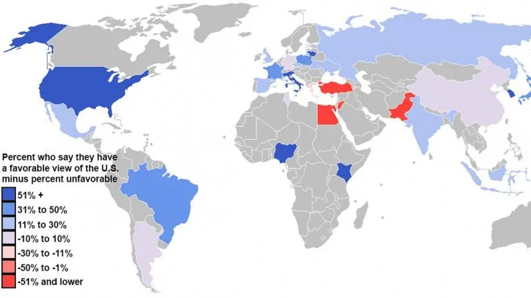 Los países que más odian a Estados Unidos