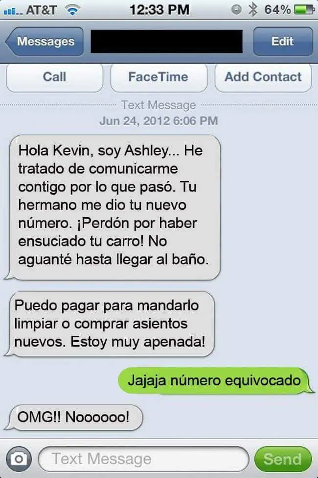 Conversaciones divertidas a numero equivocado