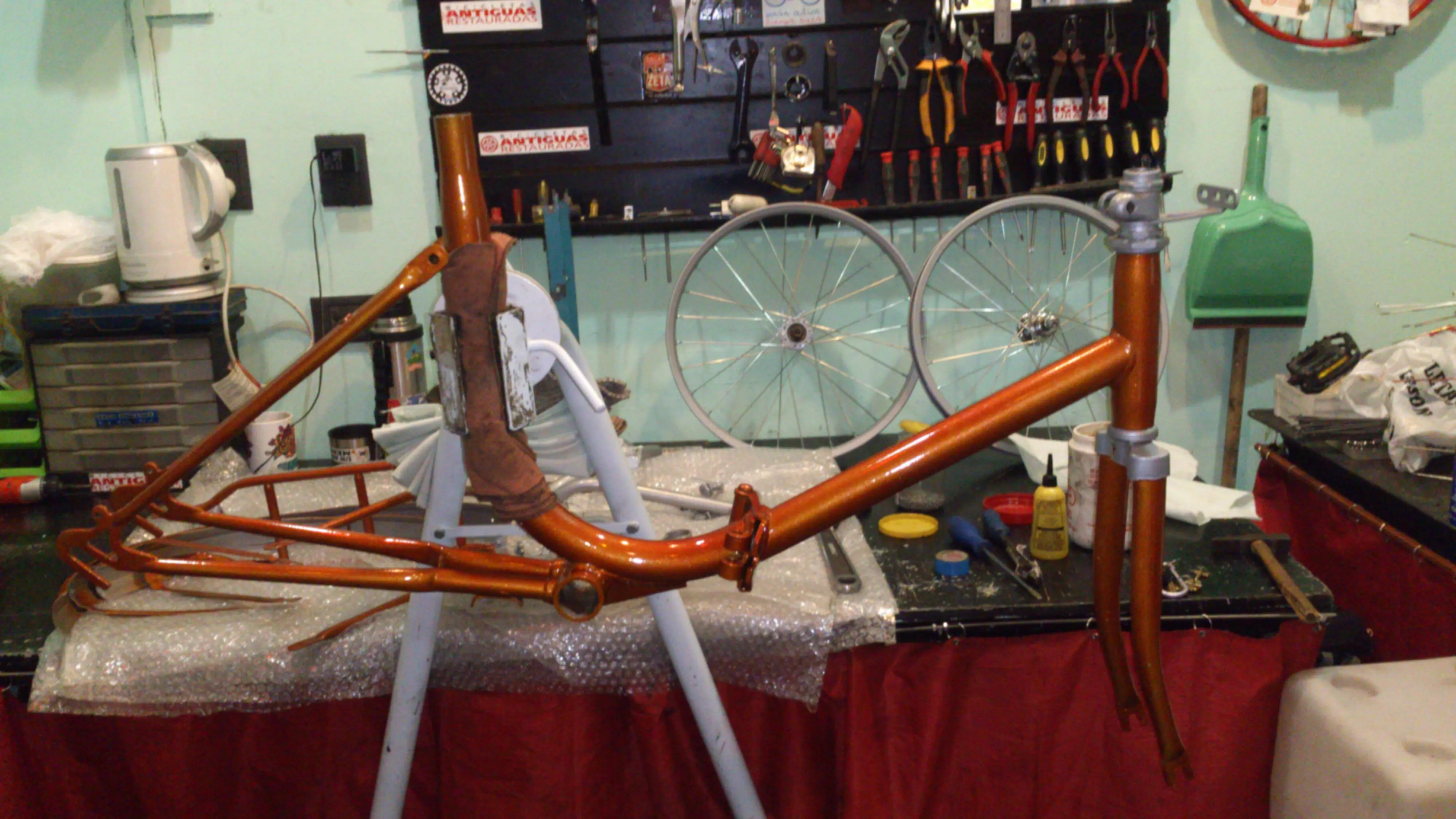 Así restauré una antigua bicicleta plegable.