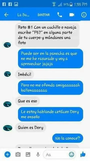 Una niña troleó al juego de la ballena azul
