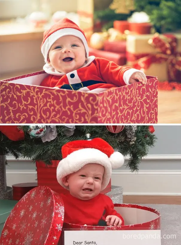 15 Fallos en sesiones de fotos navideñas con bebés