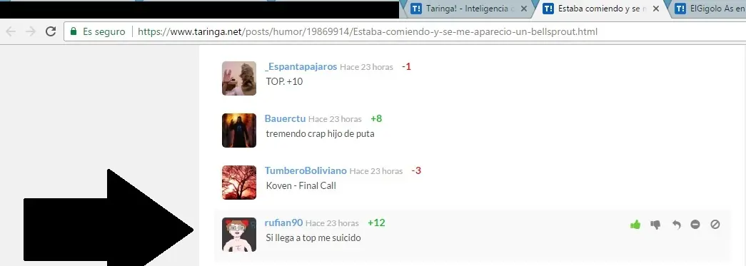 Taringuero se suicida por un crap