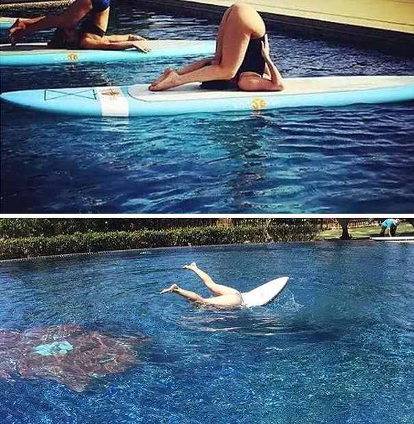 Entra y diviertete con esta mujer que recrea fotos.