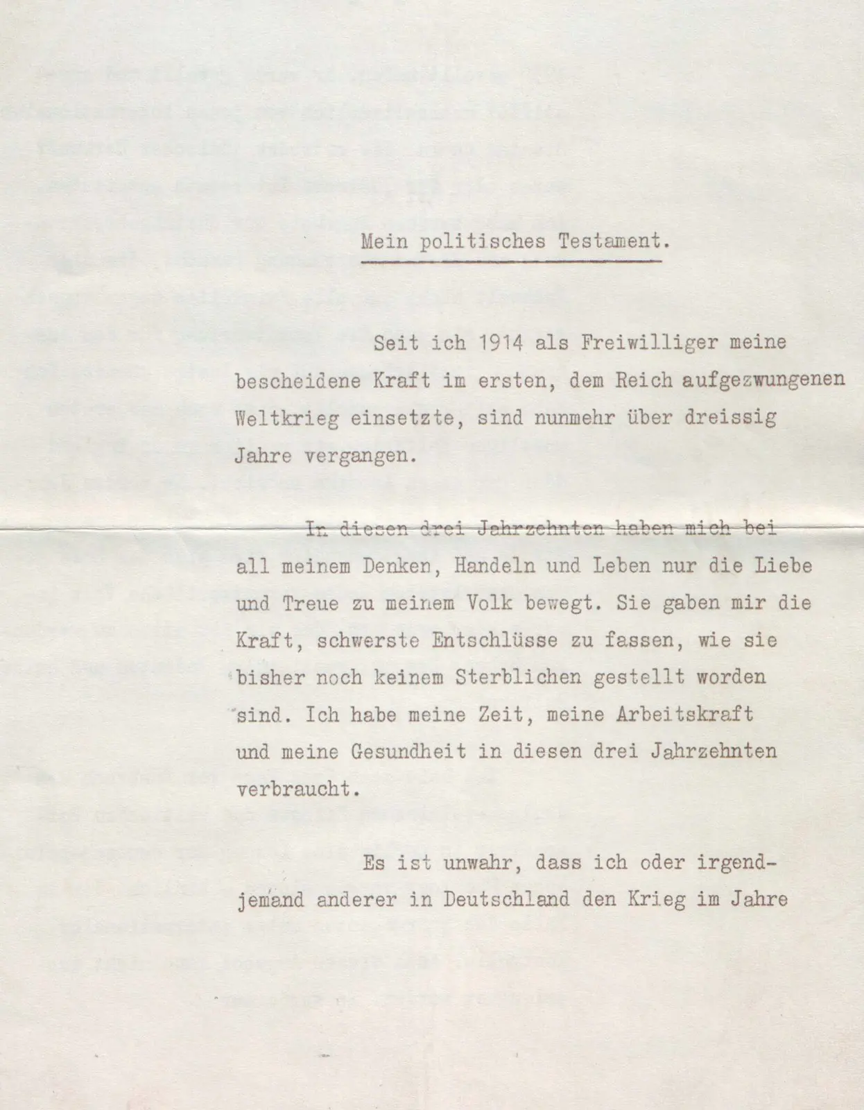 Testamento político de Hitler