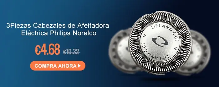 3Pzas Cabezales para Philips Norelco a €4.68 (antes €10.32)