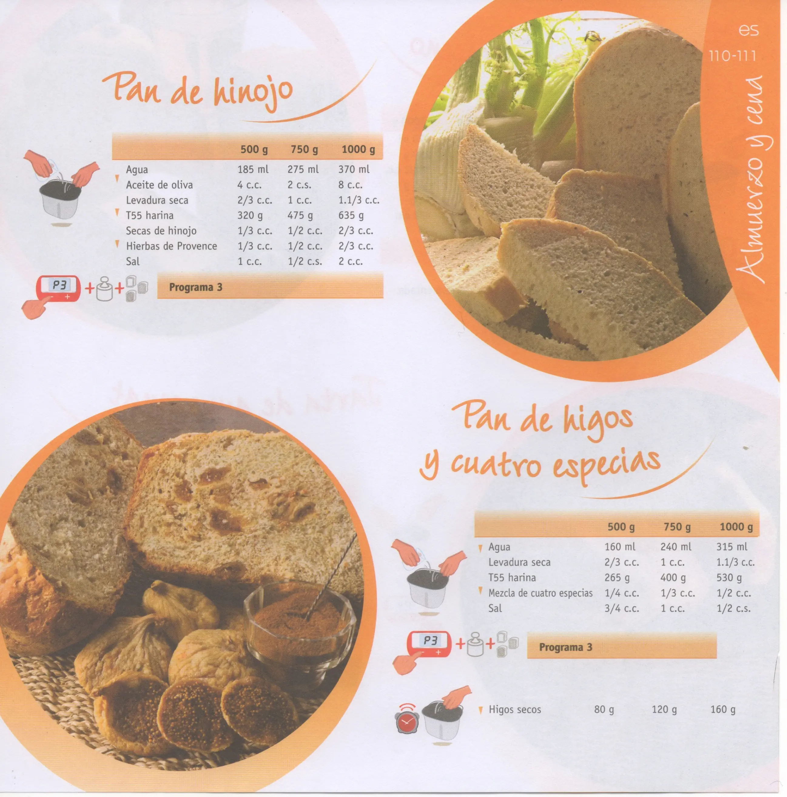 recetas panificadora