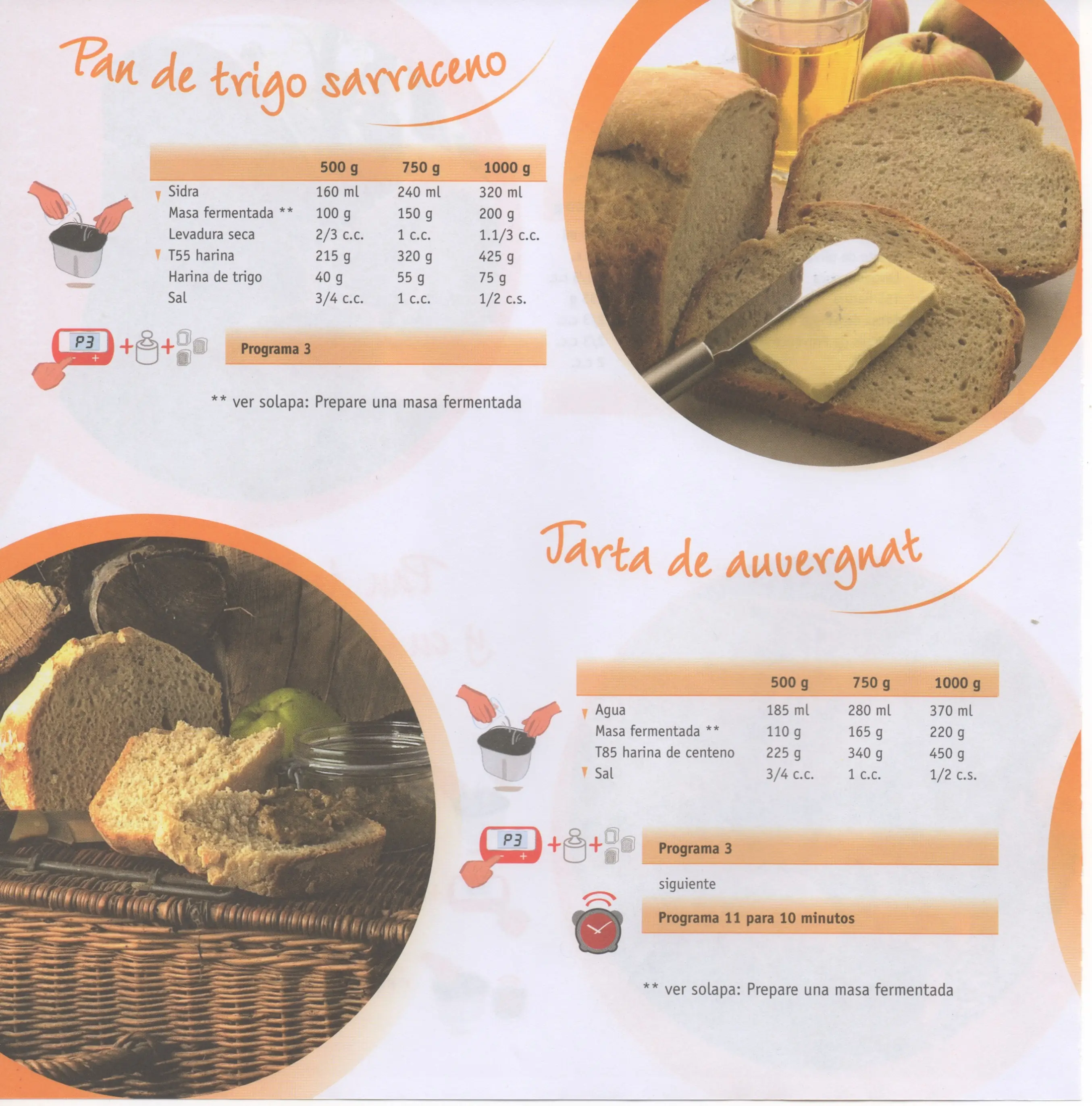 Recetas panificadora Moulinex uno
