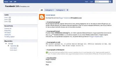 Plantilla para Blogger similar a Facebook