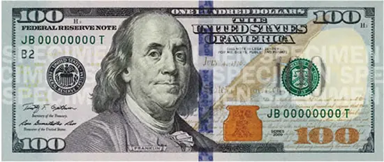 El nuevo billete de $ 100 dólares parece ser induplicable