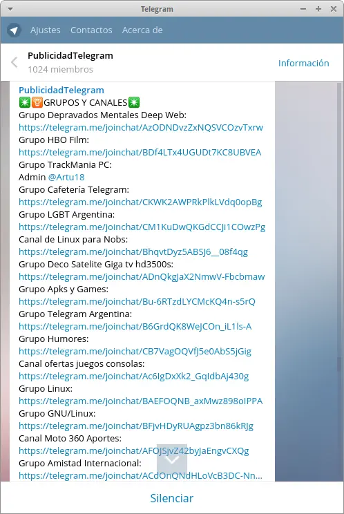 Canales Telegram