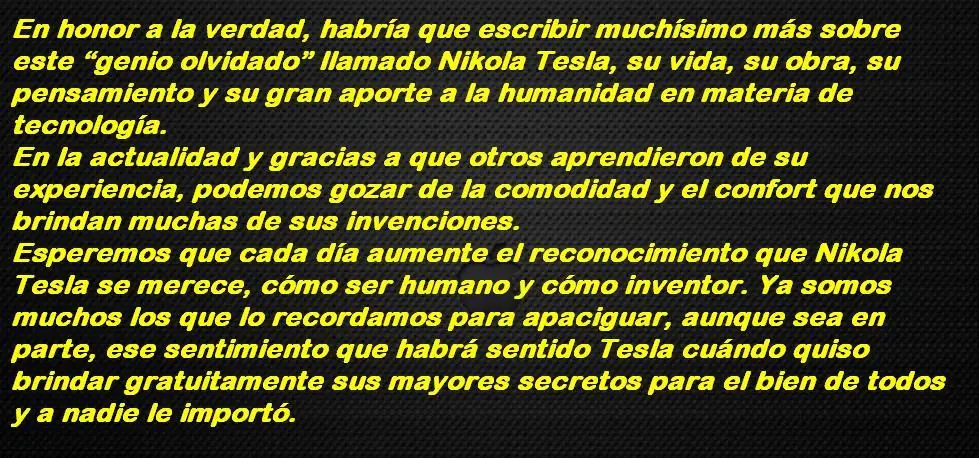 Tesla-La Energía Libre y otros datos-