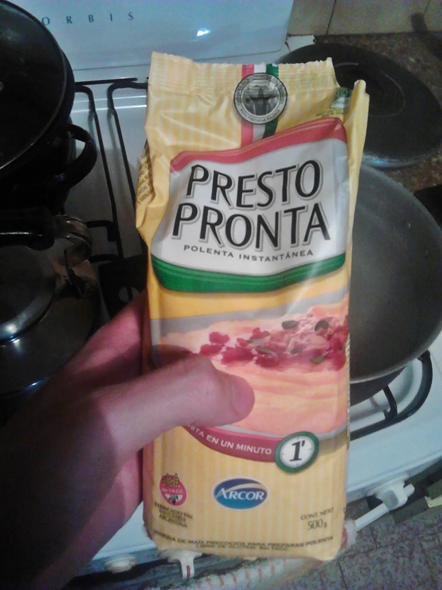 Después de 7 días comiendo arroz y fideos hoy polenta