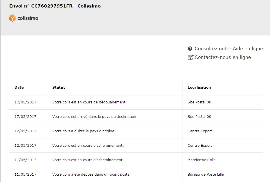 La Poste. Colissimo, mi paquete esta demorando!